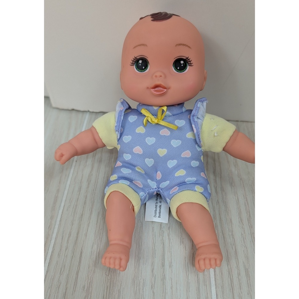 Cititoy My Sweet Love Baby Doll 8" Purple-Blue Heart Romper Brown hair Walmart